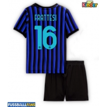 Inter Milan Davide Frattesi #16 Heimtrikotsatz Kinder 2025-26 Kurzarm (+ Kurze Hosen)